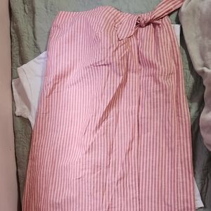 Pink Striped Women's Skirt